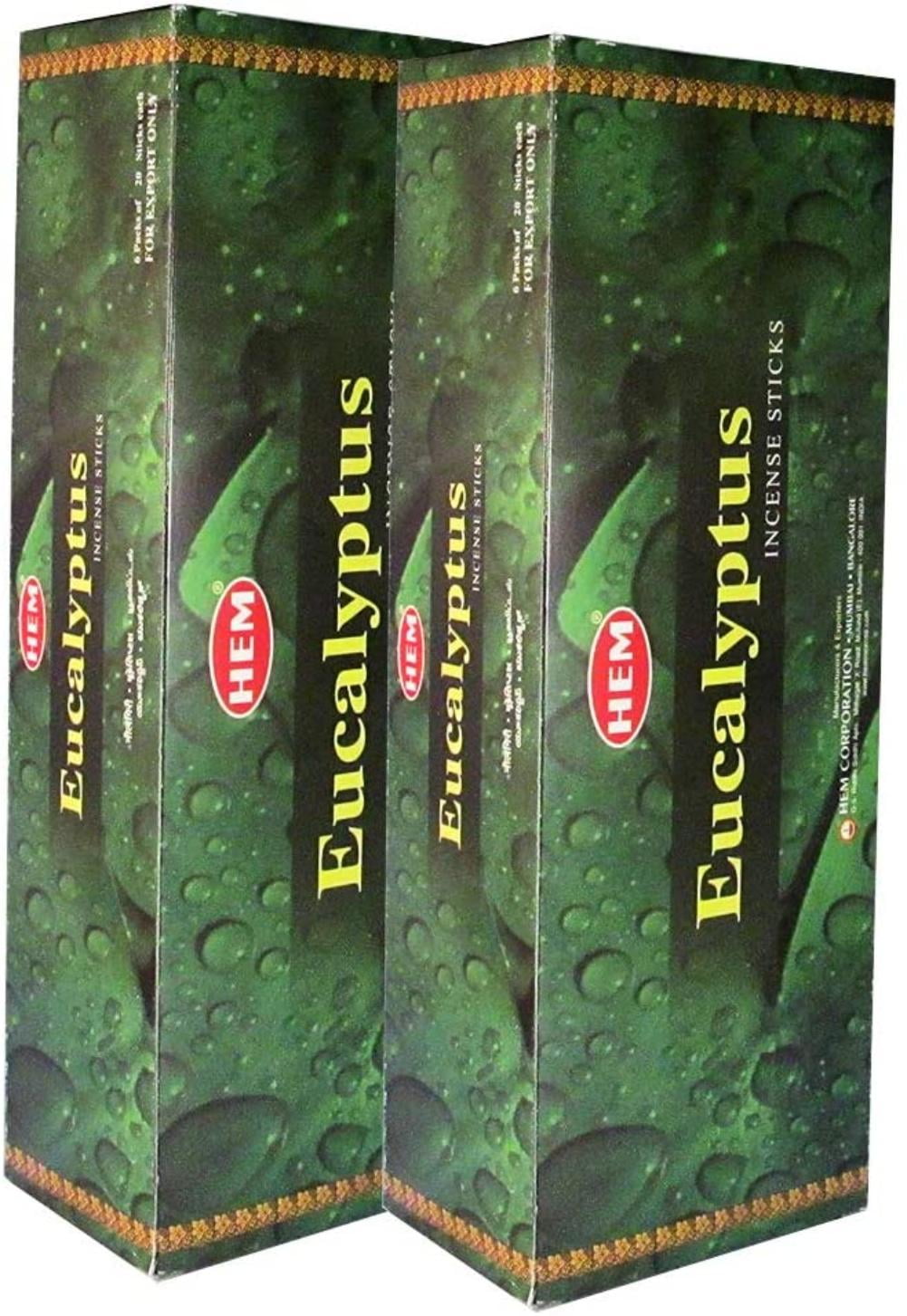 Hem Hand Rolled Fine Quality Eucalyptus Incense Sticks for Purification Relaxation Positivity Healing Happiness Spirituality Peace Prayers Meditation.., By Visit the HEM Store
