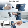 thumbnail image 3 of Decase Premium Magnetic Flip Detachable Wallet Case for iPhone 14,Shock-Absorbent PU Leather + TPU Back Cover with Credit Card Slots, Anti-Scratch,Fit Mag-Safe Car Mount,Blue, 3 of 9