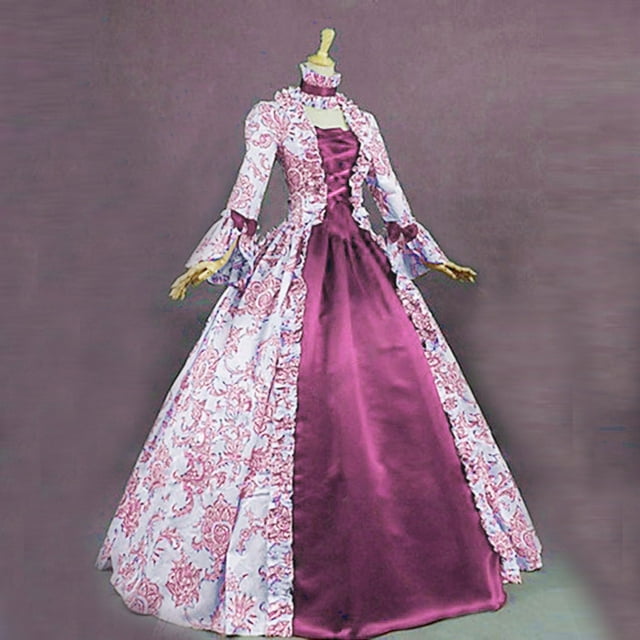 UPPADA Costumes Gothiques pour Femmes Robes Victoriennes à Manches Longues Robe Corset Grande Taille Robe Maxi Fluide Robe de Fête Robe Cocktail Robe de Mascarade à Lacets Jolies Robes de Bal Liquidation et Solde