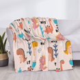 thumbnail image 4 of Throw Blanket for Couch, colorful Dinosaur cute Super Soft Fuzzy Comfy Warm Throw Blanket, Cuteness Lightweight Cozy Plush Flannel Blanket & Throws for Sofa and Bed All Season, 4 of 5