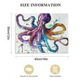 thumbnail image 3 of JEUXUS Watercolor Octopus Decor Wall Art, Abstract Sea Animal Canvas Painting Prints Blue Ocean Nautical Decor Artwork Sea Life Art Posters For Living Room Bedroom Bathroom Framed Home Decoration, 3 of 6