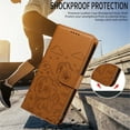 thumbnail image 6 of For Motorola Moto G56 5G Dog Embossing Leather Phone Case with RFID Blocking Card Slot Wallet Magnetic Clasp Lanyard Flip Stand Case,Brown,For Motorola Moto G56 5G, 6 of 8