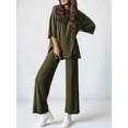 thumbnail image 4 of Women'S Two-Piece Fashion Casual Suit Travel Vacation Clothing Army Green XXL, 4 of 9