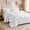 White, variant on Lipa Queen Comforter Set,7-Piece Bed in a Bag,All Season Bedding Set,Comforter,Flat Sheet,Fitted Sheet,Pillowcases and Shams,White