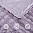 thumbnail image 3 of Faux Fur King Blanket for Couch - Luxurious Faux Rabbit Fur Bed Blanket Reversible - Cozy Warm Fluffy Fuzzy Plush Striped Blanket for Sofa Bedroom Living Room - 90x106 Inches Ivory White, 3 of 5
