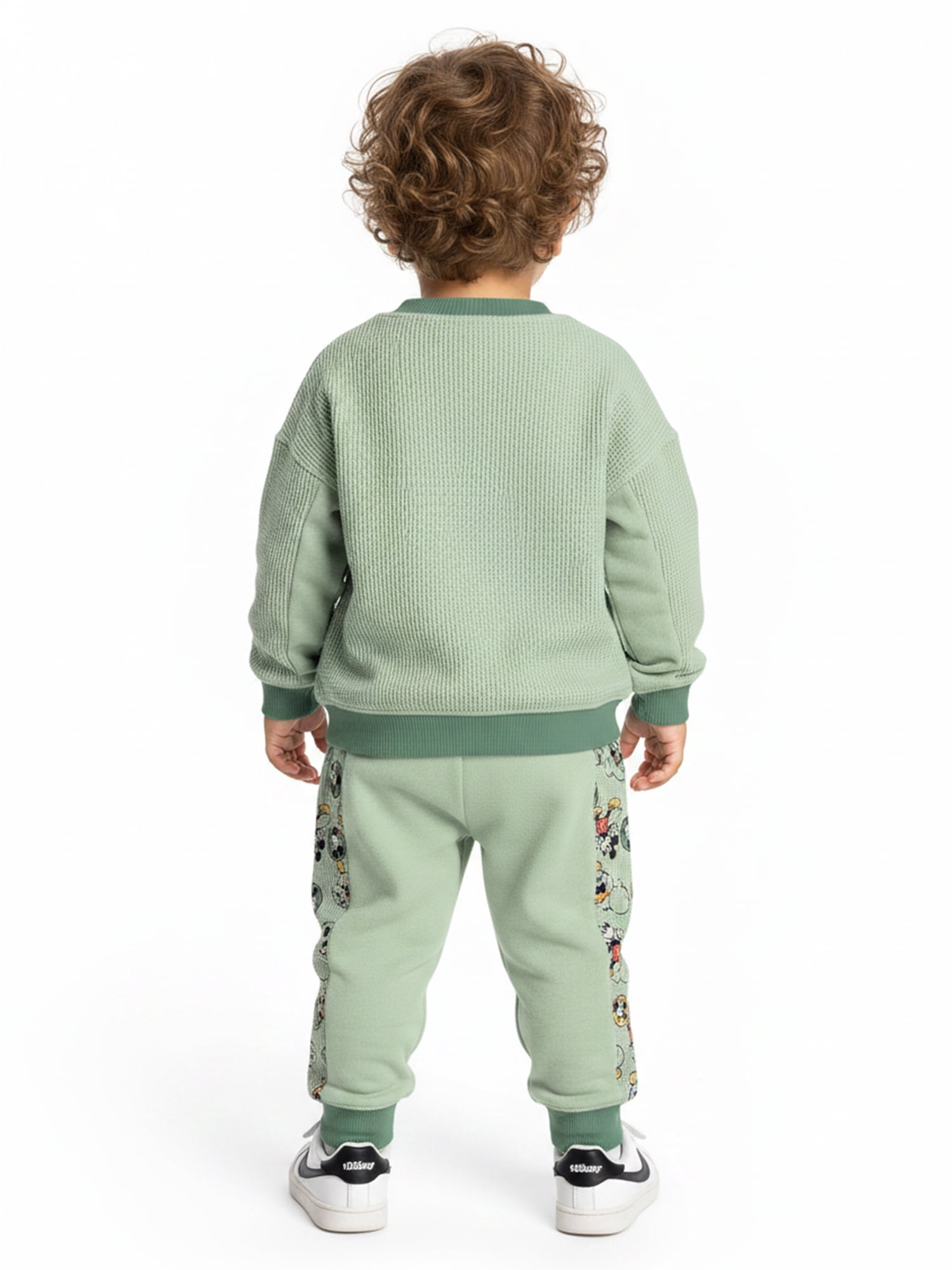 Mickey Mouse Baby Boys Waffle Knit Top and Pants Set, 2-Piece, Sizes 0M-24M