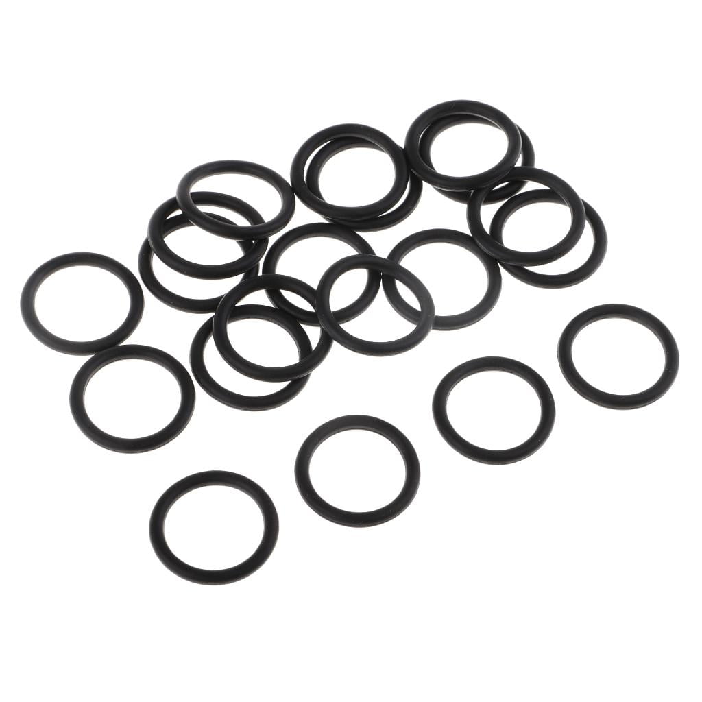 20x2.4mm Rubber O Gasket of 20pcs Black