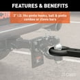 thumbnail image 3 of CURT 48510 Black Steel Pintle Hitch Lunette Ring 3-Inch ID, 22,000 lbs, 3 of 4