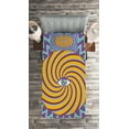 thumbnail image 2 of Ambesonne Vintage Quilted Coverlet 2 Pcs, Color Hypnotic Circles, Twin Size, Multicolor, 2 of 2