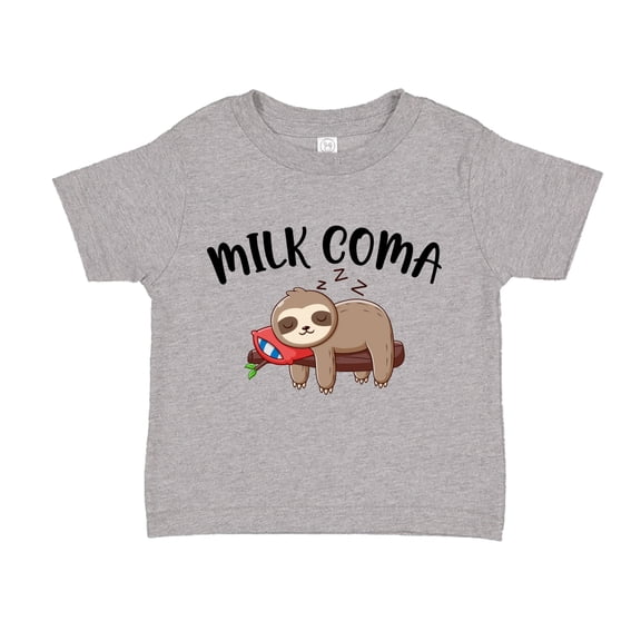 Milk Coma Sloth Toddler T-Shirt 2T Athletic Heather