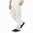 thumbnail image 3 of kpoplk Boys Sweatpants Wide Leg High Elastic Waisted Kids Baggy Pants Soft Athletic Gym Joggers with Pockets(White,8-9 Y), 3 of 8