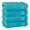 Aqua Blue, variant on Cotton Paradise 100% Cotton Turkish 4 Piece Hand Towel Set, Soft Absorbent Face Towels Clearance Set, Red