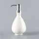 thumbnail image 3 of Dispensador de jabón de manos blanco, dispensador de jabón de cerámica de 450 ml for baño, dispensador de jabón de baño con bomba de plástico plateado, 3 of 7