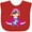 Red, variant on Inktastic Pilot Girl, Airplane, Plane, Flying, Brown Hair Girls Baby Bib