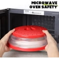 thumbnail image 5 of BPA-free Plastic and Silicone Splatter Sheild, Microwave Resistant, Dishwasher Safe, Perforated and Collapsible Microwave Cover and Colander (red), 5 of 5