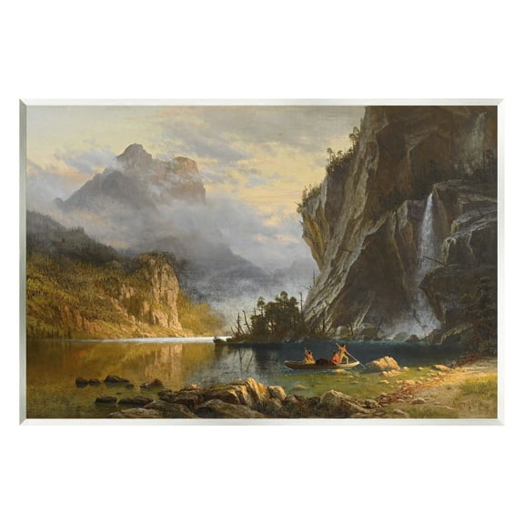 Stupell Industries Indians Spear Fishing Classic Albert Bierstadt Painting Painting Unframed Art Print Wall Art, Design by one1000paintings