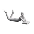 thumbnail image 1 of Nordic Reading Statue Resin Figurines Desktop Decor Sculpture Modern Art Ornament Home Office Decor Craft White C, 1 of 5