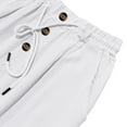 thumbnail image 4 of HXWCHs Men's Drawstring Linen Pants Stretch Vacation Wear White XL, 4 of 8