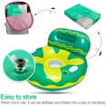 thumbnail image 2 of Cama flotante inflable de PVC para piscina, hamaca de agua, colchón flotante, cama inflable con portavasos bonito, juguete para adultos y niños, piña (rojo), 2 of 5