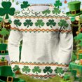 thumbnail image 2 of Camisa de Día de San Patricio Hombres Manga Larga Tops Casuales Camisas Camisetas Ropa de Manga Larga Cuello Redondo para Fiesta Festival Vacaciones Viajes Calle Uso Diario, 2 of 6