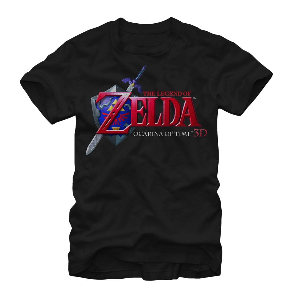 Men's Nintendo Legend of Zelda Ocarina of Time Graphic Tee Black Medium ...