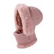 thumbnail image 1 of Gorro de invierno para mujer, conjunto de máscara de pasamontañas de punto con forro polar de una pieza, bufanda circular con cuello de Calavera, gorro de nieve para esquí con pompón, 1 of 7