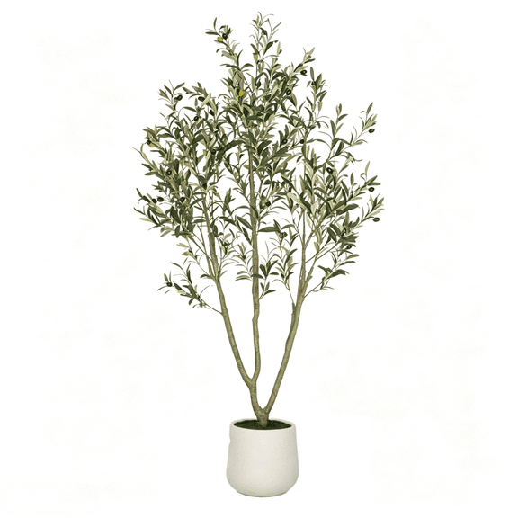 6FT Realistic Artificial Olive Tree, Faux Potted Plant for Indoor Decor