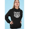 thumbnail image 2 of Wild Cat Monochromatic Head Hoodie Women -Image by Shutterstock, Female 3X-Large, 2 of 4