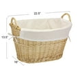 thumbnail image 2 of Household Essentials Wicker Laundry Basket with Handles, Handwoven Willow, Removable and Washable Liner, Great for Carrying Laundry or Storing Linens, 2 of 5