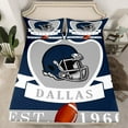 thumbnail image 2 of Erosebridal Eat Sleep Bed Sheets Set Full Size, American Football Bed Sheets Full, Sports Lover Full Sheet Sets, Lightweight Bedroom Decor, 4 Pieces, 2 of 7