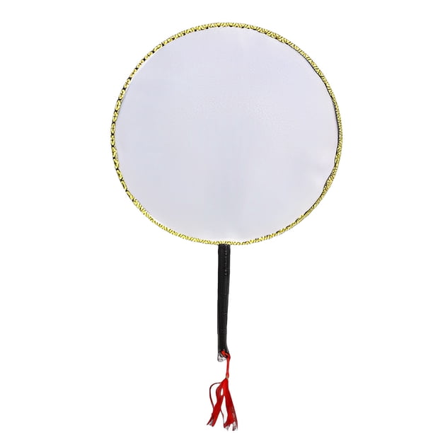 Matsuzay Abanico de tela de seda de 24 cm, abanicos de Tuan en blanco, abanicos de bricolaje, mango de mano de madera portátil ligero, abanico Artesanía