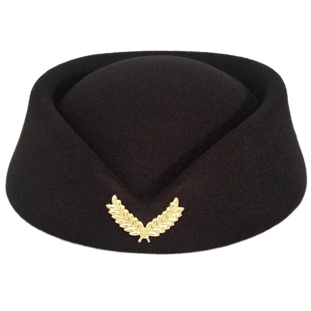 Sofullue Beret Hat Caps Airline Stewardess Flight Attendant Vintage
