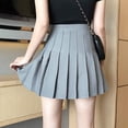 thumbnail image 2 of Hirigin Girls High Waisted Plain Pleated Skirt Skater Tennis School Uniforms A-line Mini Skirt Lining Shorts, 2 of 3