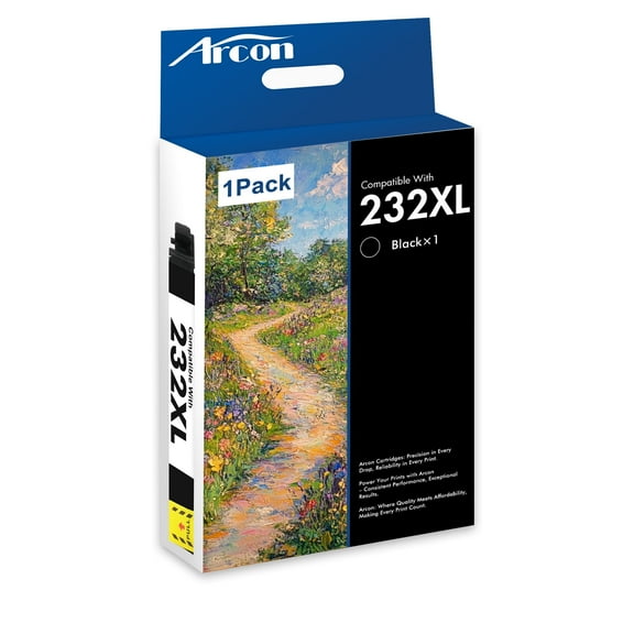 232 XL Ink Cartridges 1 x Black Compatible for Epson 232XL 232 232 XL Black Printer Ink for Expression Home XP-4200 XP-4205 WF-2930 WF-2950 All-in-One T232 T232XL
