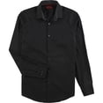 thumbnail image 1 of Alfani Mens Long Sleeve Button Up Shirt, Black, XX-Large, 1 of 1