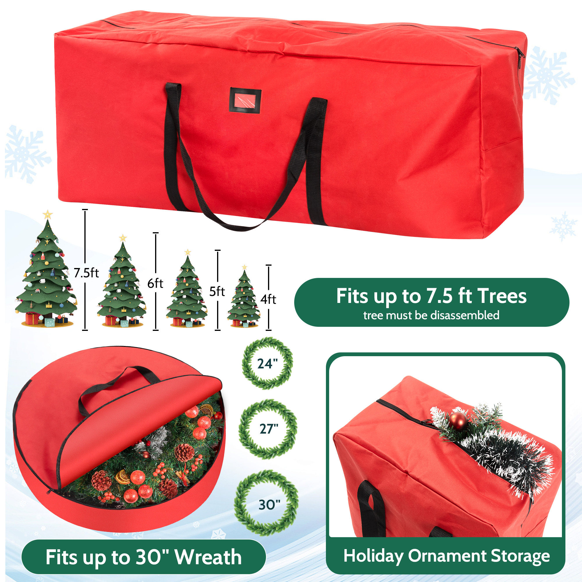 Yexmas 3 Pack Large Christmas Tree Storage Bags photo 5