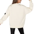thumbnail image 3 of Women's Gameday Couture  Cream Baltimore Ravens Premium Fleece Oversized Drop Shoulder Pullover Sweatshirt, 3 of 5