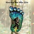 thumbnail image 2 of Lotusprinthandmade Bigfoot in Forest Custom Shape Broken Glass Hologram Ornament 8in, Bigfoot in Forest Gift Ornament, 2 of 5
