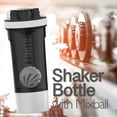 thumbnail image 7 of Sm:)e 24 oz White Protein Shaker Bottle with Blender Balls Mixing Grids Flip-Top, 7 of 7