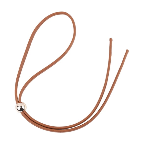 Bunblic Drawstring Strap Drawstring String Strap Replacement DIY Purse Strap PU Leather for Women Bucket Bag Shoulder Bag Crochet Bag Bead Brown