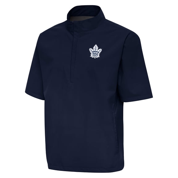 Men's Antigua  Navy Toronto Maple Leafs Brisk Quarter-Zip Windbreaker