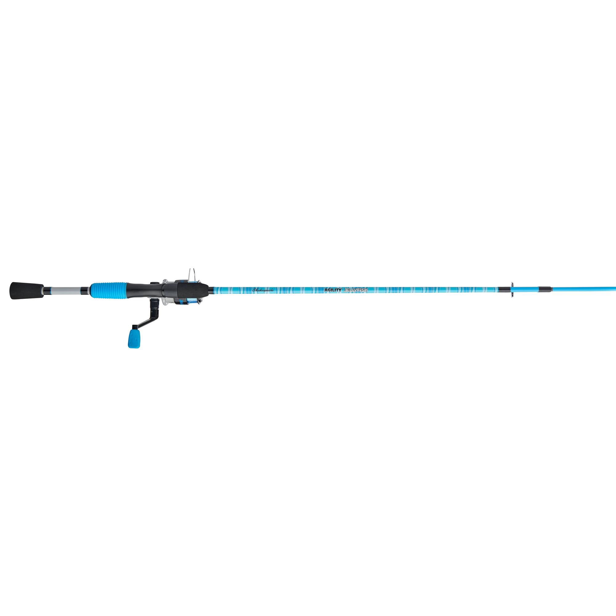 Shakespeare Jellyfish 5'6" Spinning Fishing Rod and Reel Combo, Blue