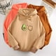 thumbnail image 2 of KEEVICI Cute Avocado Vegan Bread Cartoon Sudaderas con capucha para mujer Xemadio WMZY-667-17, 2 of 5
