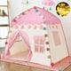 thumbnail image 1 of Tienda de campaña infantil de princesas para niñas, tienda de juegos tipo castillo, casa de juegos infantil de tela Oxford para uso en interiores y exteriores con luces de hadas., 1 of 5