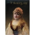 thumbnail image 2 of François Schommer 11x14 Black Ornate Wood Framed Double Matted Museum Art Print Titled: Portrait of Jeanne Samary (1857-1890), Member of the Comedie-Francaise (1878-1888), 2 of 5