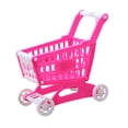 thumbnail image 1 of Shisuyan Kids Shop Role Play Pink Plastic 3Pcs Mini Shopping Trolley Models, 1 of 8