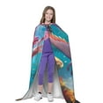thumbnail image 4 of Honeii Cute Underwater Axolotl Print Poncho Cape, Cloak Coat, Snuggly Hooded Wearable Blanket, Hooded Cape For Teenagers,Halloween Costumes-, 4 of 7