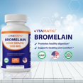 thumbnail image 3 of Suplemento vitamático de bromelina 500 mg 2400 GDU/g 180 cápsulas, 3 of 5