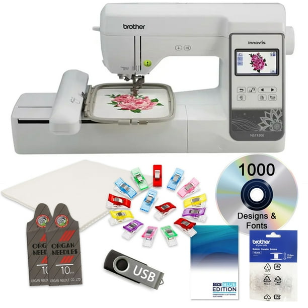 Brother NS1150E Computerized Embroidery Machine with 599 Bonus Bundle