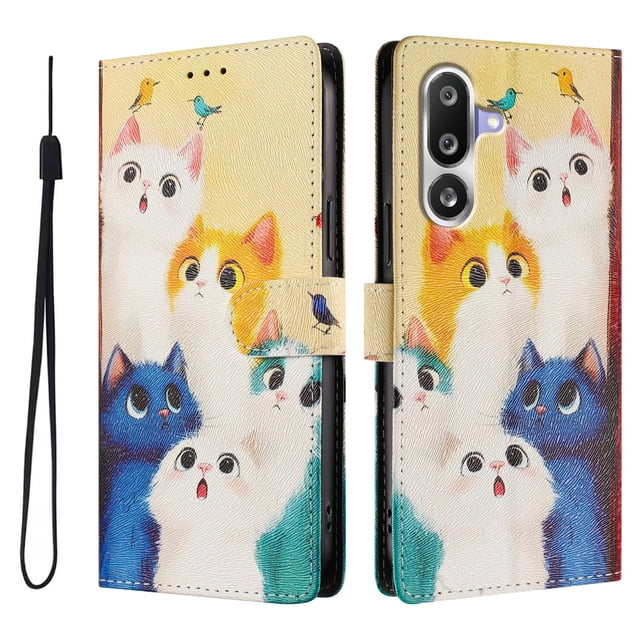 FOXDOCK Funda Tipo Cartera para Samsung Galaxy M36 con Soporte y Correa – Diseño de Patrones Lindos